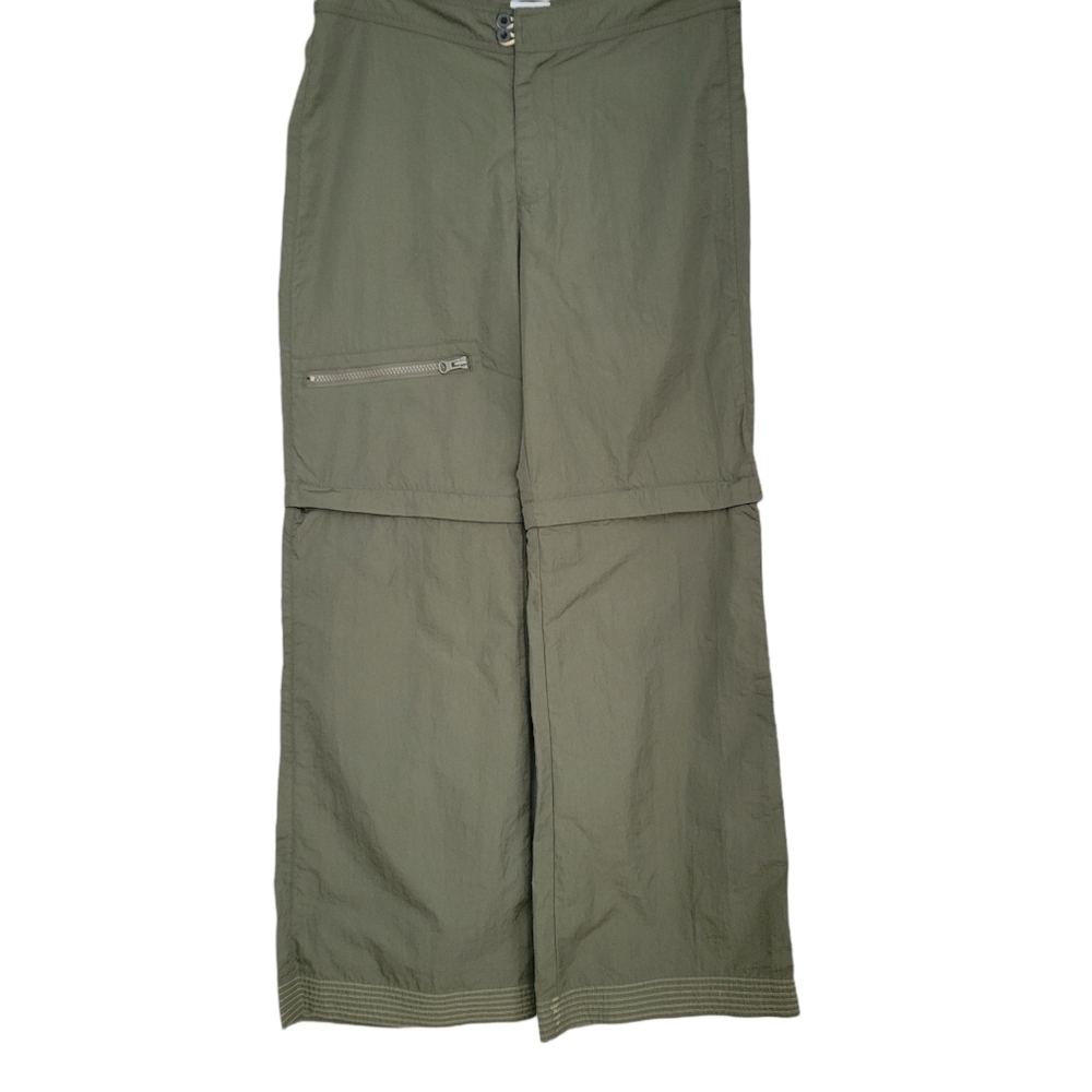 Calvin Klein Jeans Nylon Convertible Pants Size 7 Olive Green Color